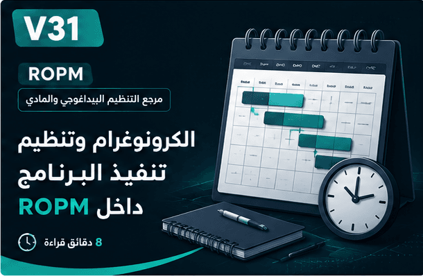 الكرونوغرام وتنظيم تنفيذ البرنامج داخل ROPM